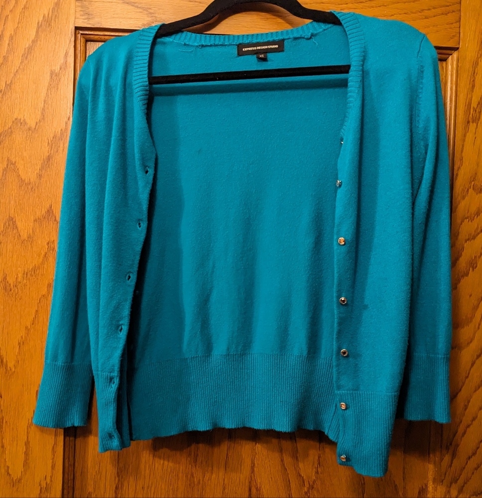 Express Cardigan With Sparkle Buttons Size Xs - image 7